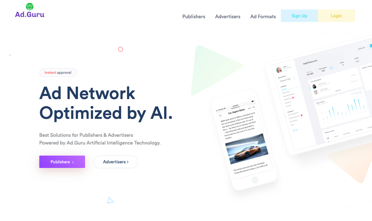 Ad.Guru - The Best Google AdSense Alternative Ad Network
